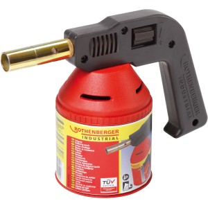 Rothenberger lampada a saldare con cartuccia, temperatura fiamma 1750°C, per idraulica, riscaldamento e condizionamento.