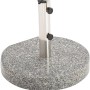 Base per ombrellone in granito con tubo in acciaio inox.