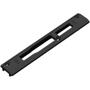 Contropiastra nera t.b.t. per serrature di porte e finestre.