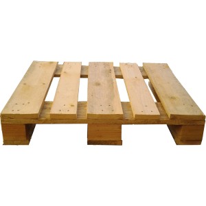 Pallet in legno, pallet a due vie per trasporto e stoccaggio.