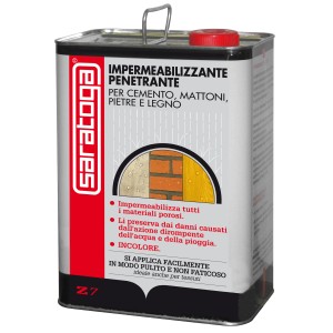 t.b.t. Impregnante per cemento, pietra, muratura e legno in secchio di metallo.