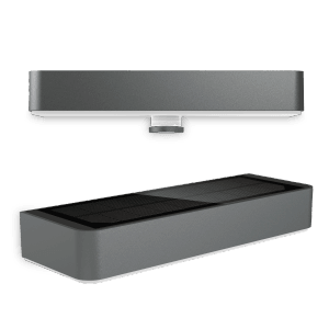 Steinel XSolar SOL-O antracite, lampada da parete solare a LED, due viste.