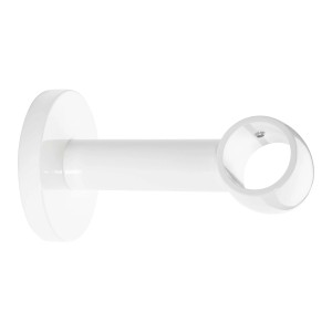 Supporto bianco t.b.t. per bastone per tenda, parte di un Scorritenda in Kit.