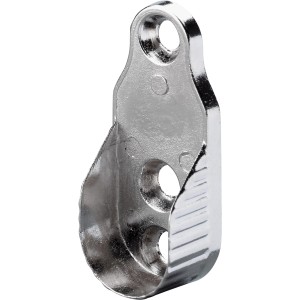 Supporto per tubo appendiabiti ovale, nichelato, in fusione di zinco, 2 pezzi per accessori mobili.