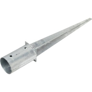 Picchetto metallico per la costruzione di recinzioni e progetti di giardinaggio.