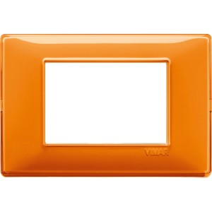 Placca t.b.t. arancione per interruttori e prese.