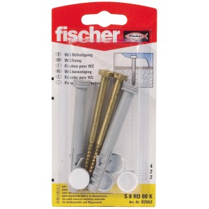 Fischer Fissaggio WC S 8 RD 80 K (2 pz.) per il montaggio di WC e bidet.