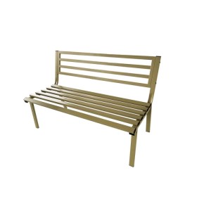 Panca da giardino in acciaio Montecarlo 2 posti 127x61x80 cm tortora