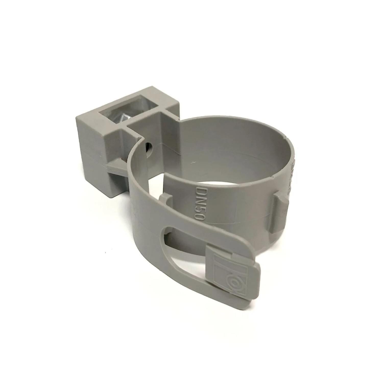 Collare grigio per tubi HT, per il fissaggio di tubi di scarico.