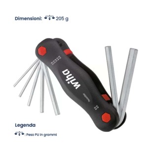 Chiavi a brugola tascabile PocketStar 7 in 1 esagonale