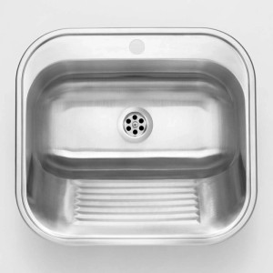 Lavello servizio 1 vasca incasso o parete Idrostile 495x220 mm Satinato