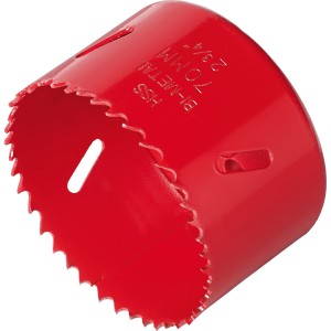 Seghe a tazza LUX Bi-Metallo rosse, Ø 79 mm, per trapani, adatte per legno, metallo e alluminio.
