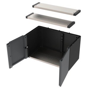 t.b.t. armadio con ripiani, parzialmente assemblato. Categoria: Armadi e armadietti.