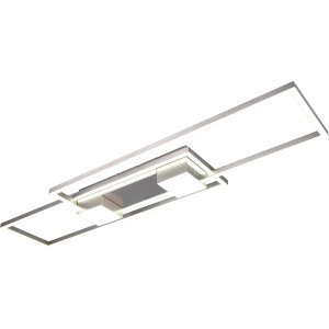 Moderna lampada da soffitto a LED Trio Albany, 100 cm, nickel opaco, con telecomando per la regolazione della luce.
