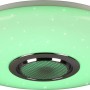 Plafoniera LED bianca Musica con altoparlante ed effetto arcobaleno.