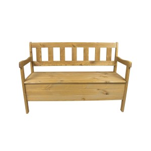 Panca in legno con contenitore, ideale per giardino o terrazza. Categoria: Panchine.