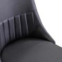 Sedia in ecopelle Oliver nero con struttura nera 48x58xh48/90 cm_6