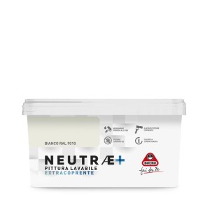 Pittura lavabile antimuffa opaca per pareti bianco RAL 9010 25l BOERO Neutrae