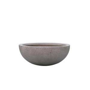 Ciotola per fiori t.b.t. grigia a forma di emisfero.