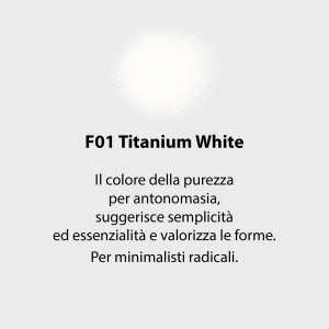 Campione di colore bianco titanio (F01) per il fai-da-te.