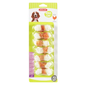 Zolux snack per cani, gusto pollo, 7 pezzi. Snack per cani in confezione.