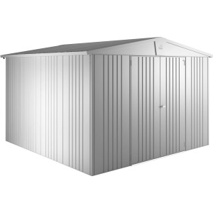 Casetta da giardino in metallo Biohort Europa, 8,9 m², argento metallizzato. Casetta in metallo zincato a caldo e verniciato.