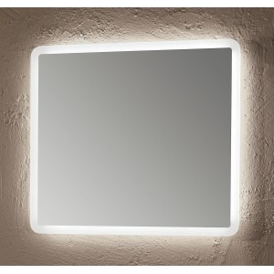Specchio quadrato t.b.t. con illuminazione LED per bagno e altro.