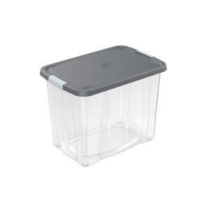 Contenitore in plastica con ruote e coperchio 65 l 59x39x45 cm