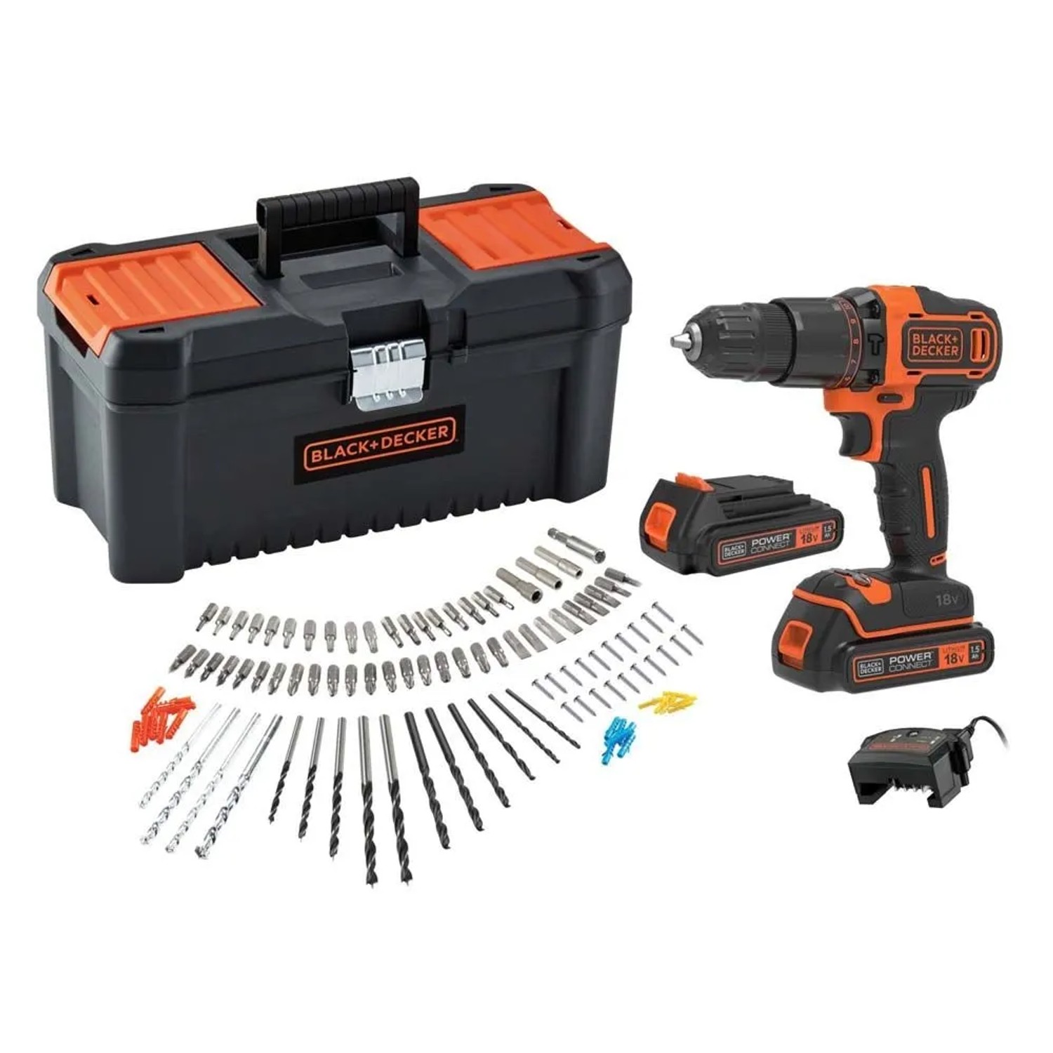 Trapano avvitatore a percussione Black+Decker 18 V con 2 batterie_2