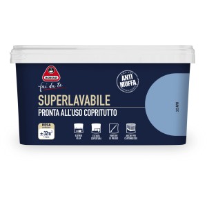 Pittura per interni Boero Superlavabile, Avio 325, lavabile e coprente.