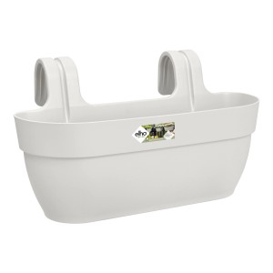 Fioriera Elho Vibia Campana, 46 cm, bianco seta, per ringhiere fino a 6 cm.
