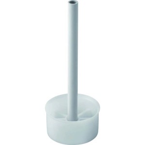 Portascopino WC bianco in plastica.