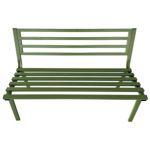 Panca da giardino in acciaio Montecarlo 2 posti 127x61x80 cm verde