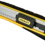 Cutter Stanley FatMax 18 mm, nero-giallo, con vano lama per un taglio sicuro.