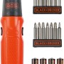 Avvitatore Black+Decker A7073 Solo con inserti e batterie.