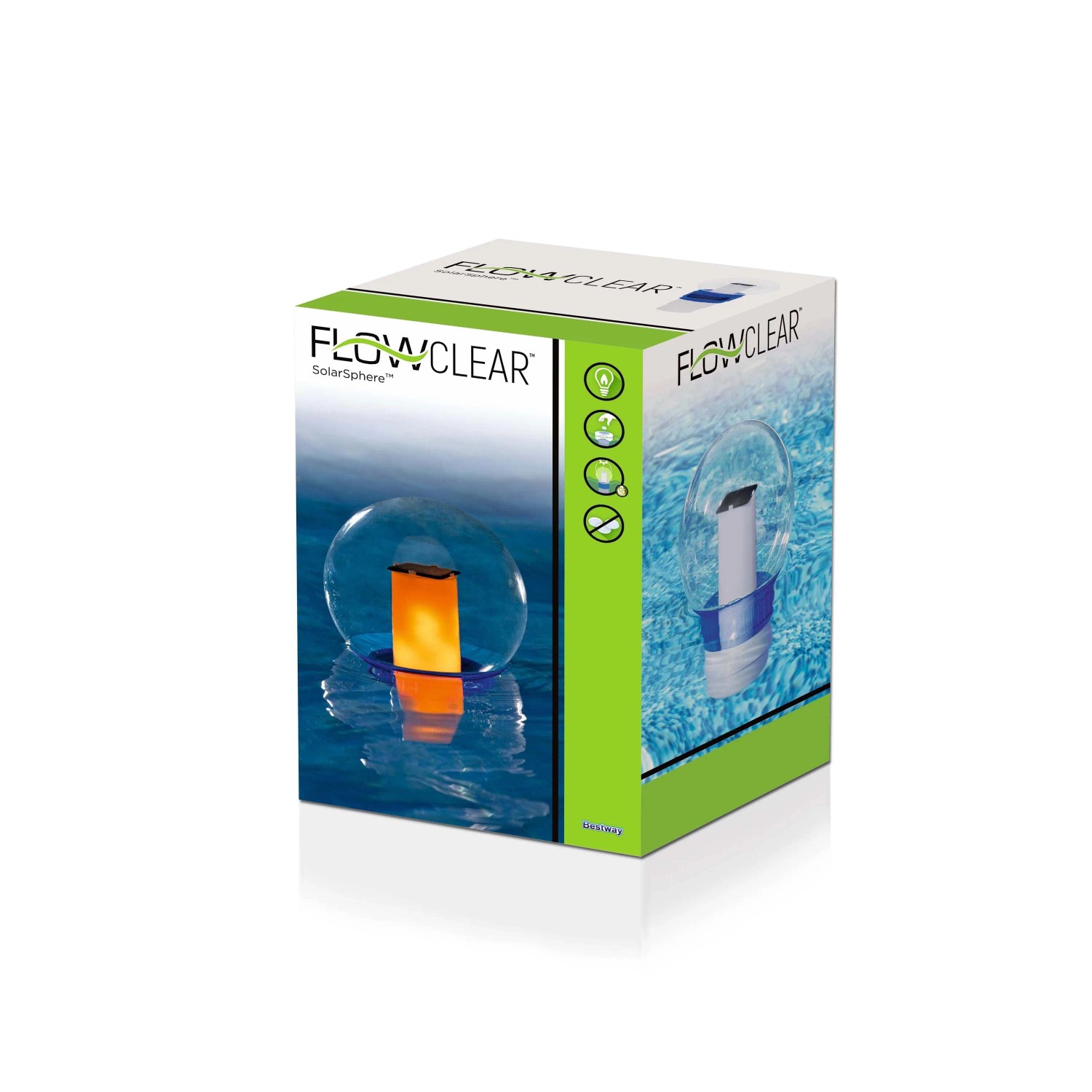 Confezione dell'illuminazione per piscina Flowclear Solar Sphere.
