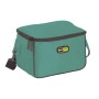 Borsa frigo verde per attrezzatura da campeggio con tracolla.