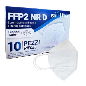 t.b.t. Mascherine FFP2, confezione da 10, maschera protettiva bianca