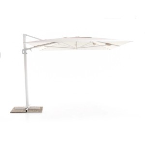 Ombrellone da giardino palo decentrato retrattile Next 3x4 m Grigio