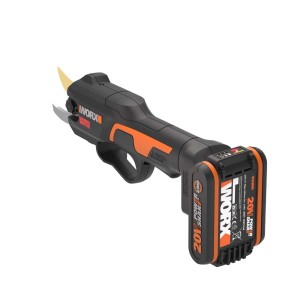 Cesoie a batteria t.b.t. per tagli precisi in giardino.