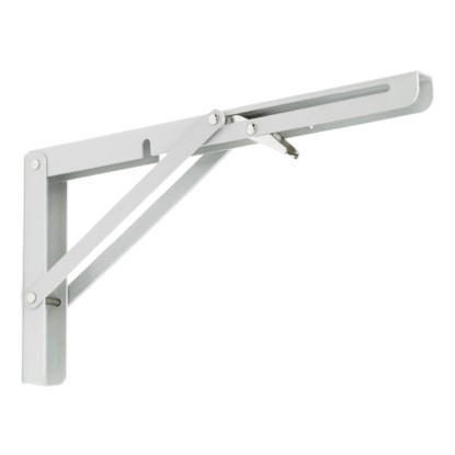 Reggimensola ribaltabile in acciaio bianco 300 x 150 x 20 mm