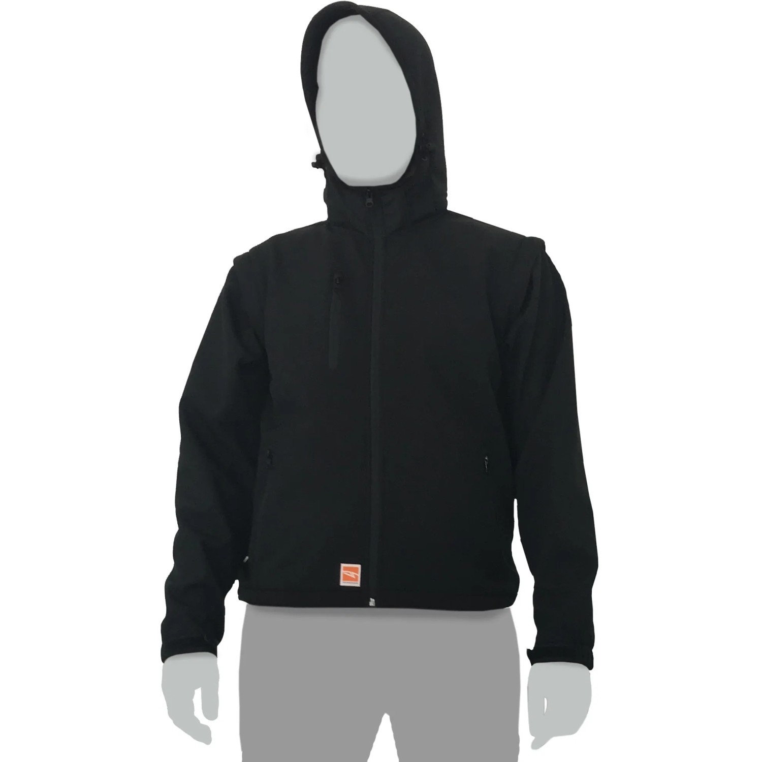 Giacca da lavoro nera t.b.t. con cappuccio, parte della categoria abbigliamento da lavoro e accessori.