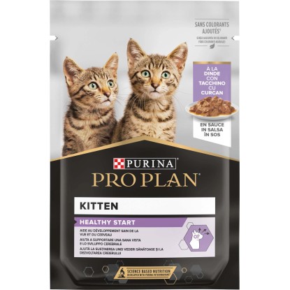 Cibo umido per gattini Purina Pro Plan Pezzetti con tachino in salsa 85 g