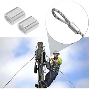 Connettori a crimpare in alluminio per funi metalliche, per un collegamento sicuro di Altre catene.