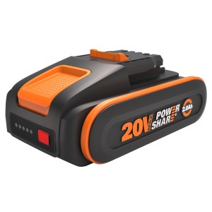 Batteria Worx WA3639 Power Share 2 Ah per elettroutensili, nero-arancio.