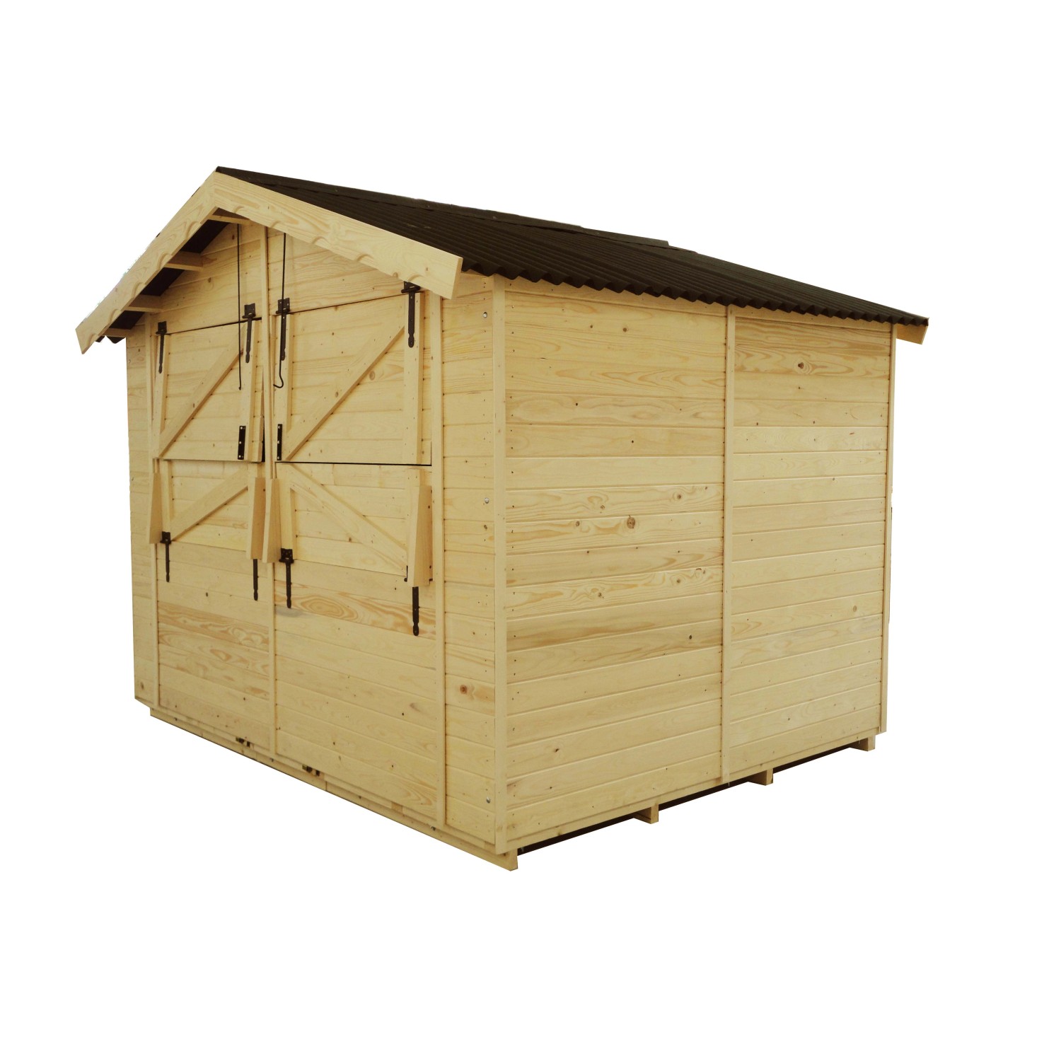 Chiosco in legno a pannelli sp 20 mm H240xL375xP274 cm_11