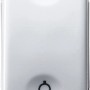 Pulsante campanello t.b.t., copertura bianca con simbolo campanello
