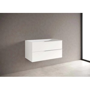 Mobile bagno t.b.t. bianco con due cassetti per il bagno.