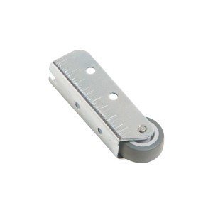 Rotella girevole per mobili con ruota morbida grigia, Ø 38mm, portata 45kg, per pavimenti delicati.