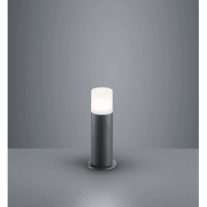 Lampada da esterno t.b.t. cilindrica grigia per giardino e patio.